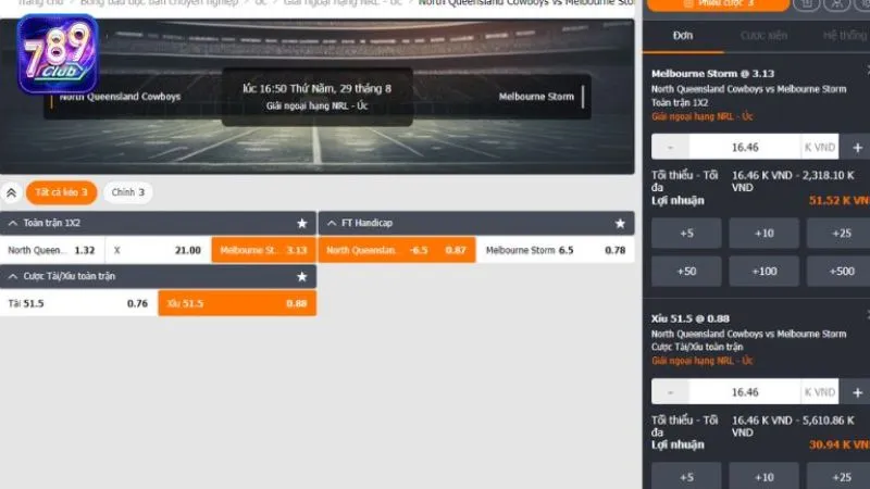 Các loại kèo được ưa chuộng tại Thể Thao 789Club