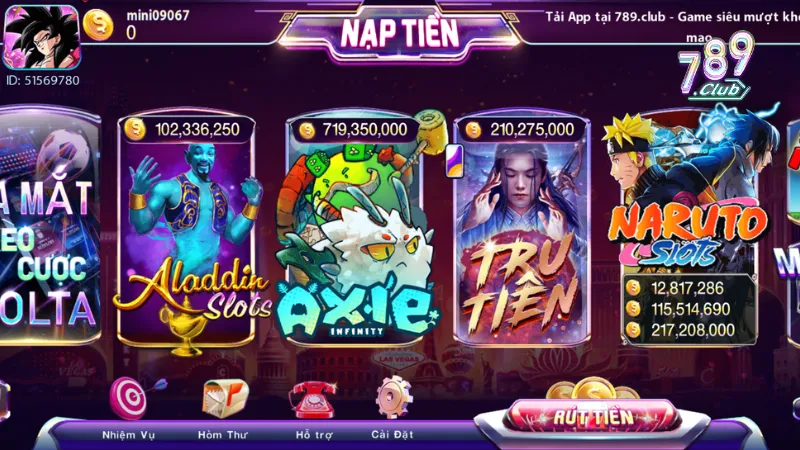 Sự đa dạng của kho game Slot tại 789Club